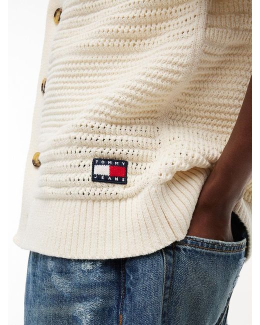 Tommy Hilfiger White Tommy Badge Woven Short Sleeve Shirt for men