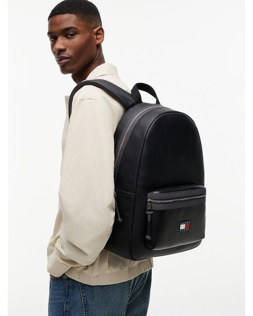 Tommy Hilfiger Black Logo Dome Backpack for men