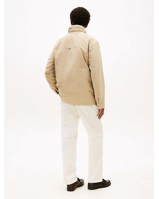 Tommy Hilfiger Field Jacket Met Opvouwbare Capuchon in het Natural voor heren