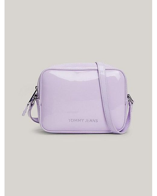 Tommy Hilfiger Purple Essential kleine Kameratasche mit Lack-Finish