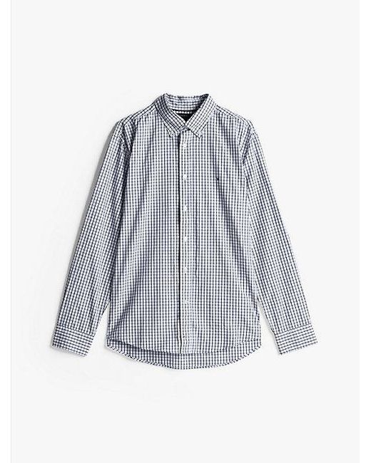 Camisa De Popelín Con Corte Regular Tommy Hilfiger de hombre de color Blue