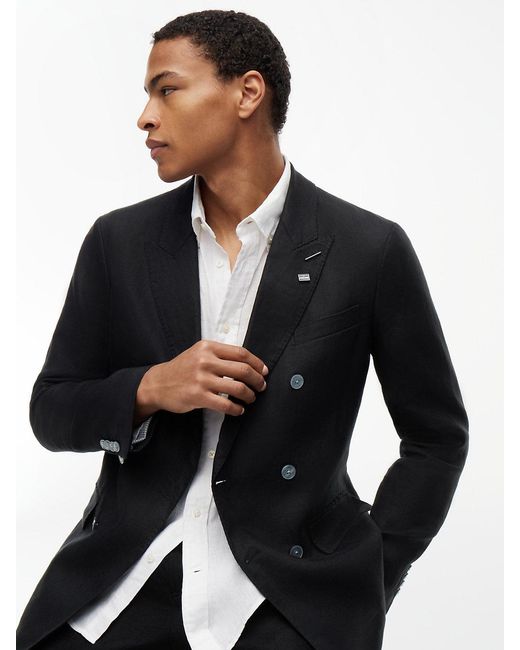 Tommy Hilfiger Blue New York Label Regular Fit Pure Linen Blazer for men