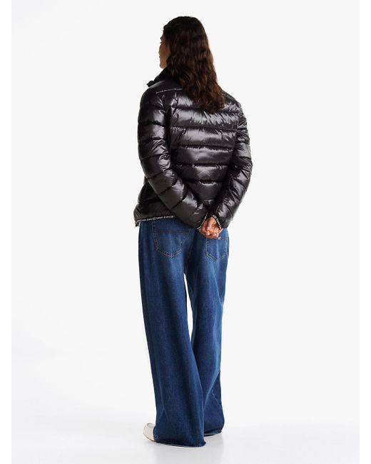 Tommy Hilfiger Blue High-shine Puffer Jacket