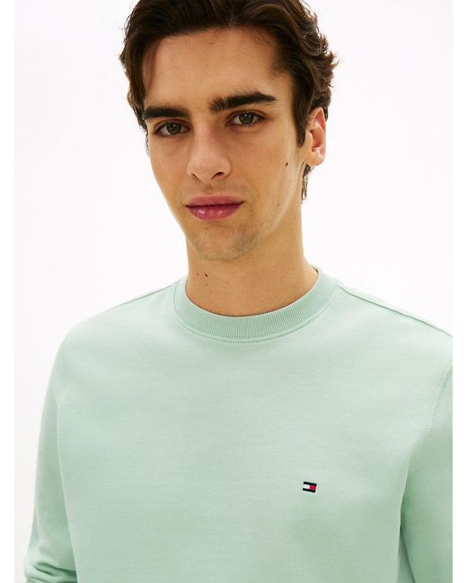 Tommy Hilfiger Green Terry Crew Neck Sweatshirt for men