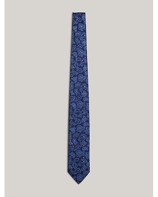 Corbata de cachemir en pura seda Tommy Hilfiger de hombre de color Blue