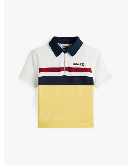 Tommy Hilfiger Yellow Hilfiger Sailing Regular Colour-blocked Polo Shirt