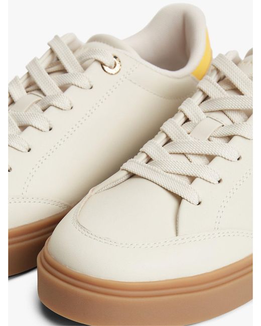 Tommy Hilfiger White Th Monogram Leather Trainers