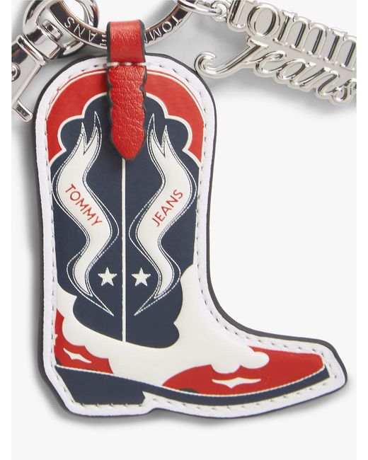 Tommy Hilfiger White Cowboy Boot Logo Charm