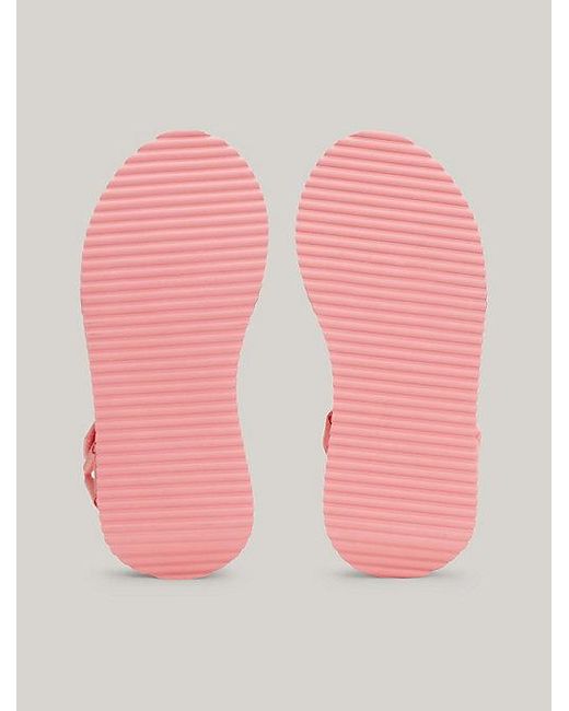 Sandalias de plataforma con parche Tommy Hilfiger de color Pink
