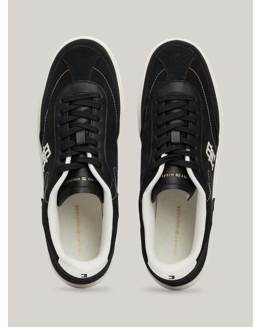 Tommy Hilfiger Black Heritage Mixed Texture Trainers