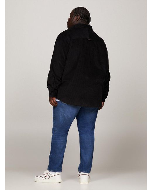 Chemise décontractée en velours côtelé épais Tommy Hilfiger pour homme en coloris Black