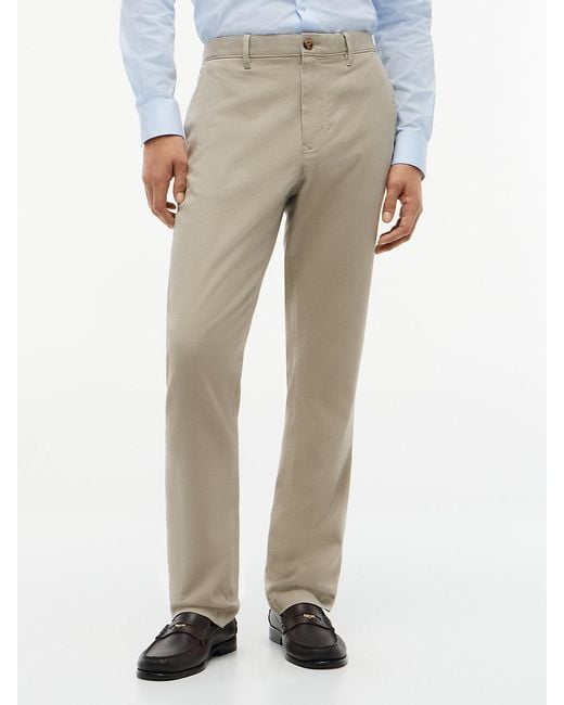 Tommy Hilfiger Natural Denton Slim Straight Open Structured Chinos for men