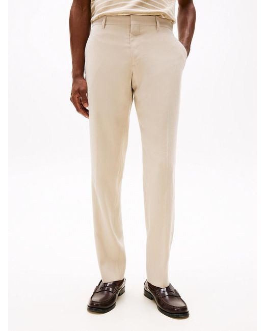 Tommy Hilfiger Natural Slim Single Breasted Suit for men