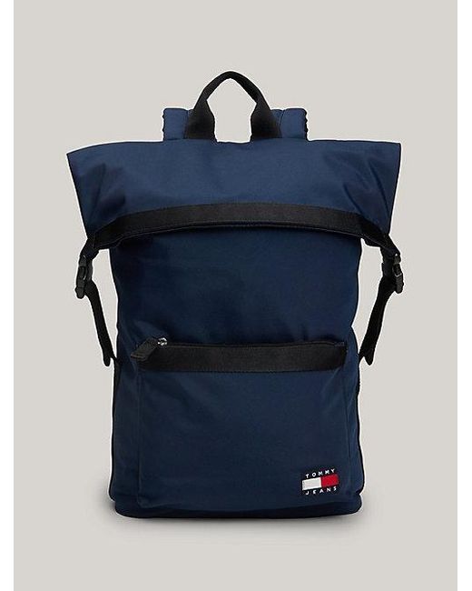 Tommy Hilfiger Essential Rucksack mit Rolltop-Design in Blue für Herren