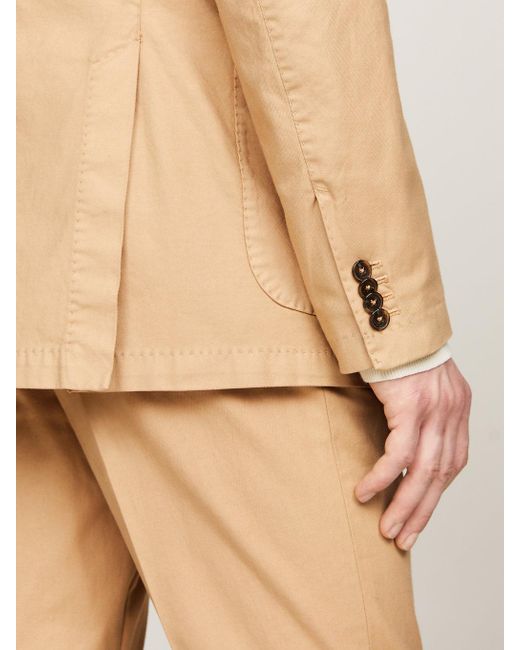 Tommy Hilfiger Natural Garment Dyed Jersey Slim Fit Suit for men
