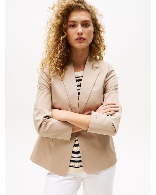 Blazer Droit Ajusté Tommy Hilfiger en coloris Natural