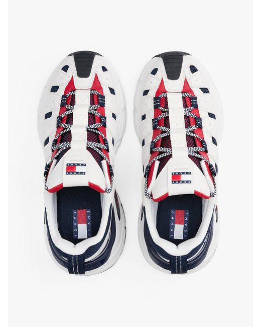 Baskets Crantées Archive Multitextures Tommy Hilfiger pour homme en coloris White