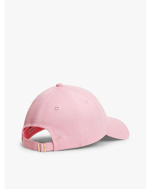 Tommy Hilfiger Pink Logo Embroidery Baseball Cap