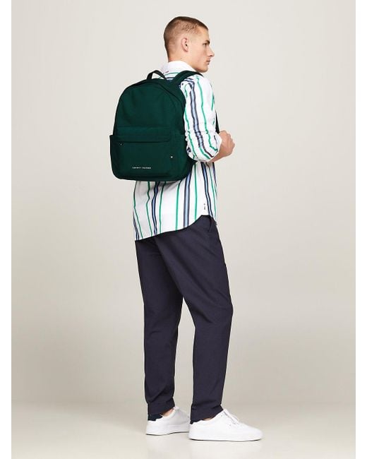 Tommy Hilfiger Green Logo Small Dome Backpack for men