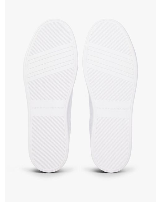 Tommy Hilfiger Multicolor Leather Embossed Logo Cupsole Trainers