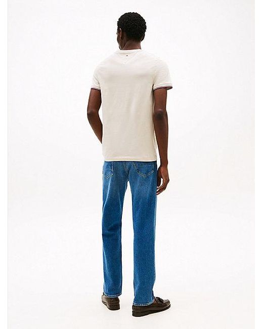 Camiseta De Punto Con Ribetes Distintivos Tommy Hilfiger de hombre de color Blue