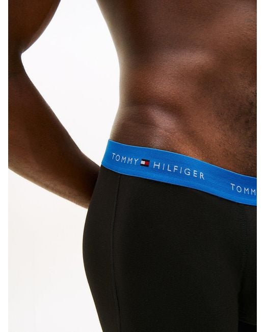 Tommy Hilfiger Black 3-Pack Signature Contrast Waistband Boxer Briefs for men