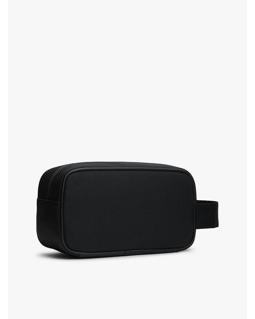 Tommy Hilfiger Black Textile Logo Patch Washbag for men