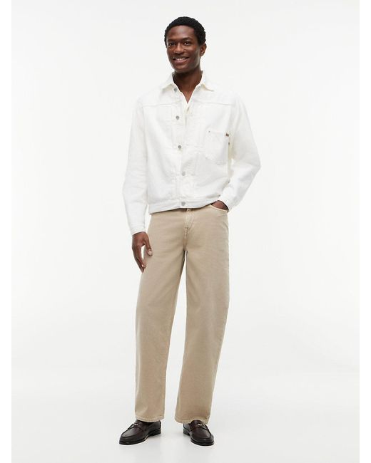 Tommy Hilfiger White Washed Denim Trucker Jacket for men