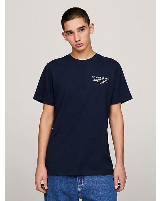 Tommy Hilfiger Essential Slim Fit T-Shirt mit Logo-Grafik in Blue für Herren