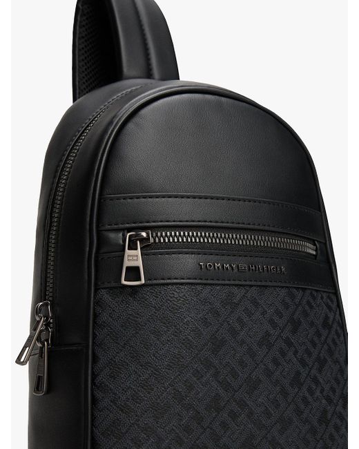 Zaino Monospalla Th Monogram di Tommy Hilfiger in Black da Uomo