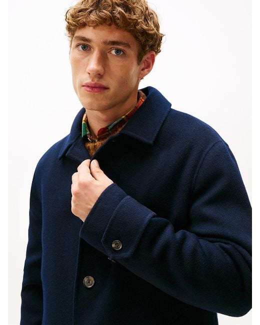Cappotto Smart Casual Relaxed Fit di Tommy Hilfiger in Blue da Uomo