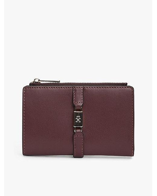 Cartera Plegable Con Monograma Th Tommy Hilfiger de color Purple