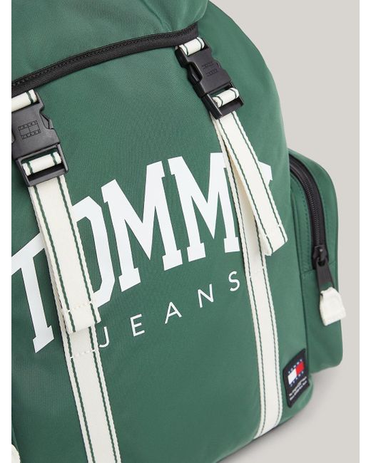 Tommy Hilfiger Green Prep Logo Flap Backpack for men