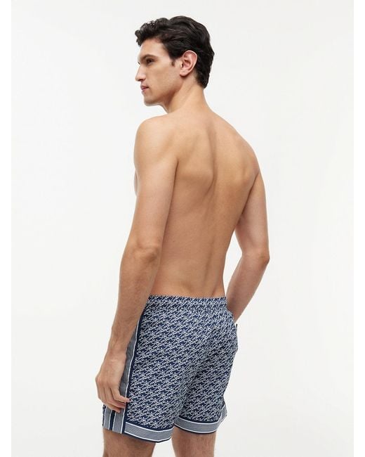 Tommy Hilfiger Blue Print Mid Length Swim Shorts for men