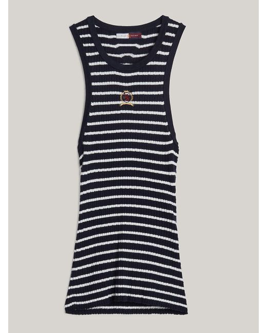 Débardeur Ajusté Avec Cachemire À Blason Tommy Hilfiger en coloris Blue