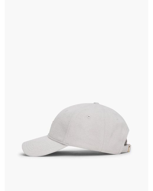 Tommy Hilfiger White Chic Th Monogram Pure Wool Baseball Cap