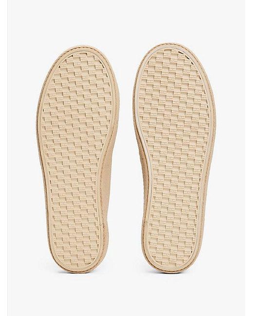 Tommy Hilfiger Canvas Sneaker Met Touw En Th-Monogram in het Natural