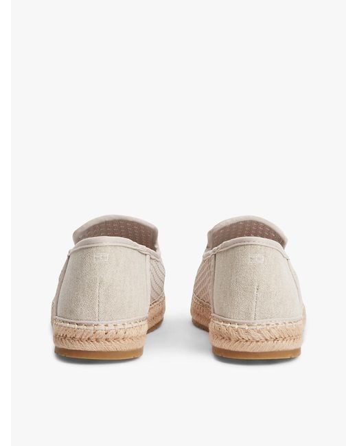 Tommy Hilfiger White Knit Flexible Espadrilles for men