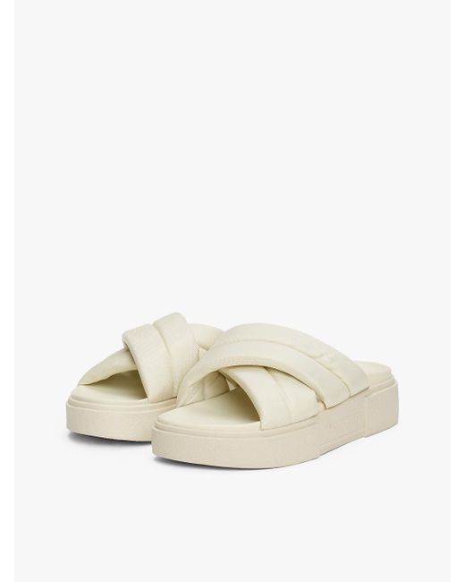 Claquettes Compensées À Brides Rembourrées Tommy Hilfiger en coloris Natural