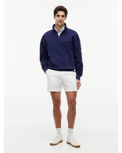 Tommy Hilfiger Blue Tommy X U.s. Sail Gp Team Quarter-zip Sweatshirt