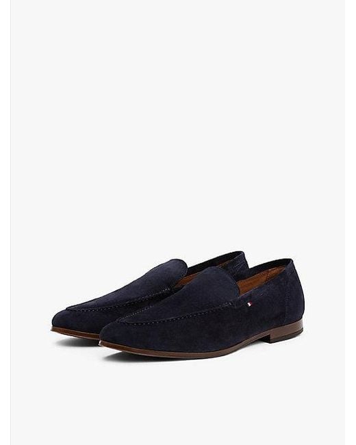 Tommy Hilfiger Suède Flexibele Loafer in het White voor heren