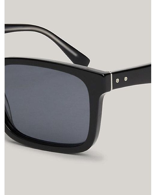 Gafas de sol rectangulares con tachuelas Tommy Hilfiger de hombre de color Black
