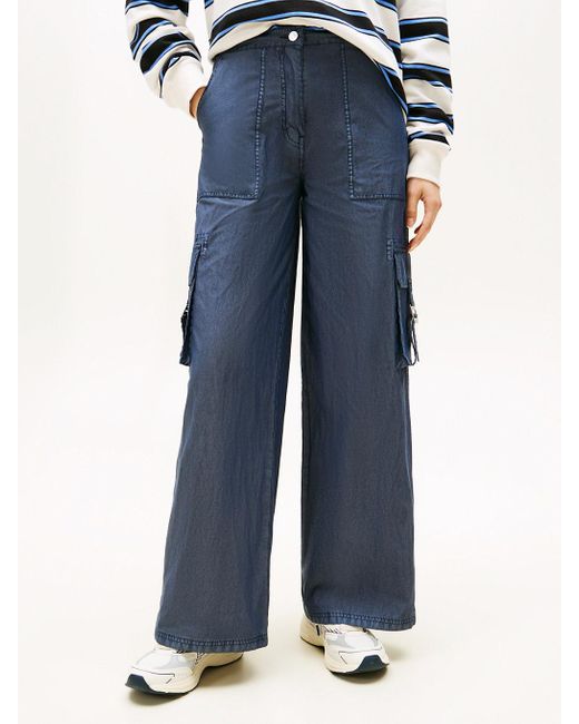 Pantaloni Cargo Larghi di Tommy Hilfiger in Blue