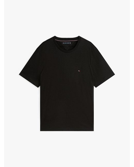 Tommy Hilfiger Black Flag Embroidery Crew Neck T-shirt for men