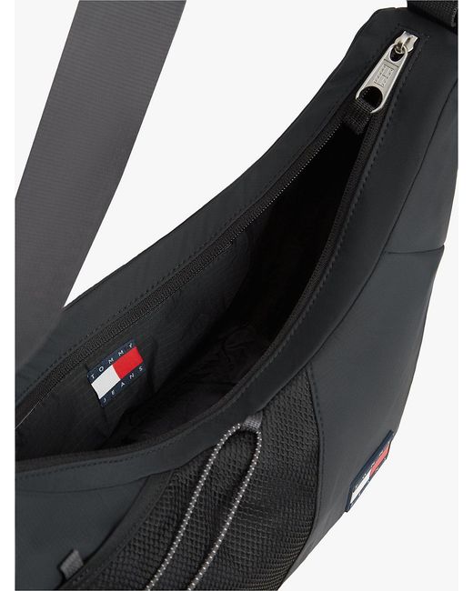 Tommy Hilfiger Black Logo Outdoor Crossbody Bag for men