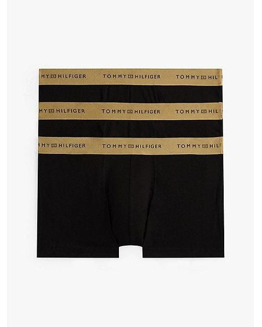 Tommy Hilfiger Signature Set Van 3 Boxershorts Met Metallic Logotaille in het Black voor heren