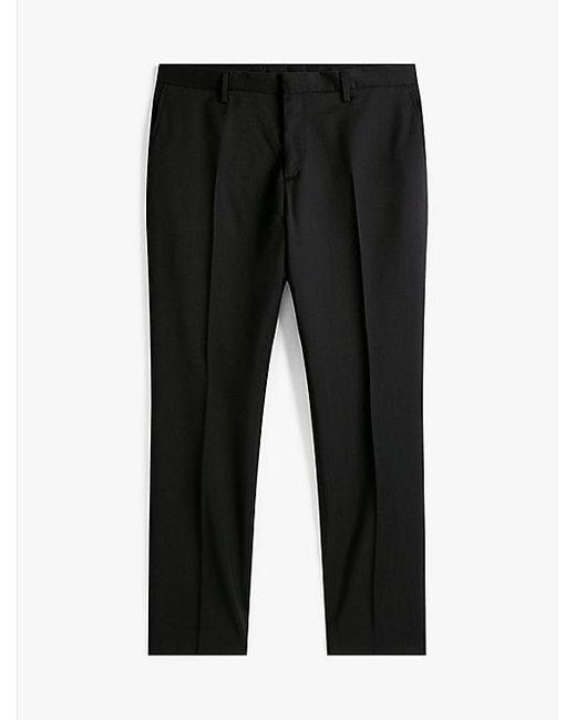 Tommy Hilfiger Twill-Hose Aus Reiner Wolle Mit Bügelfalten in Gray für Herren