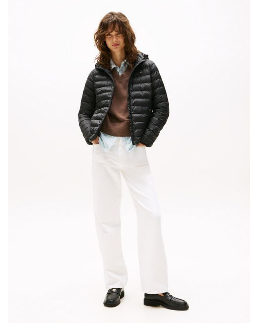 Veste À Capuche Matelassée Tommy Hilfiger en coloris Black