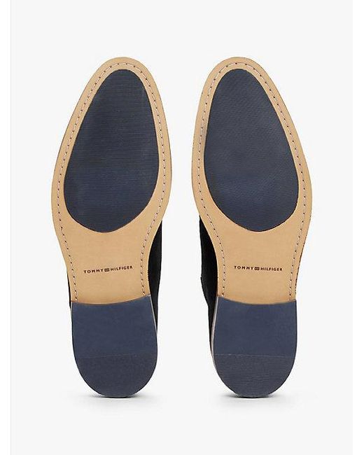 Tommy Hilfiger Derby-Schuh Aus Wildleder Mit Branding in White für Herren