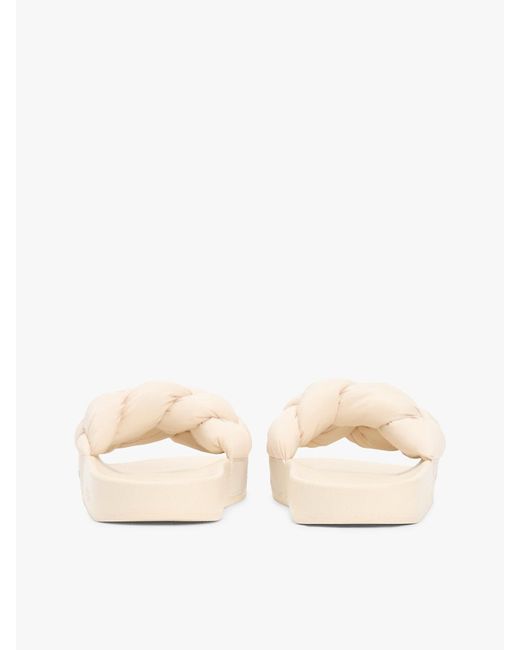 Tommy Hilfiger Natural Embossed Braided Strap Slides